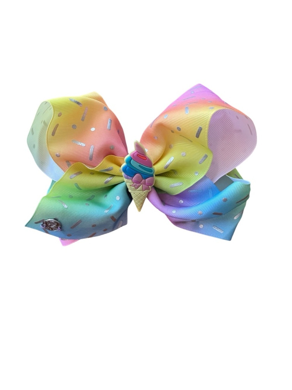 🎀Rainbow Ice Cream Hair Bow for Kids. Never worn. Measurements in pictures. NWOT